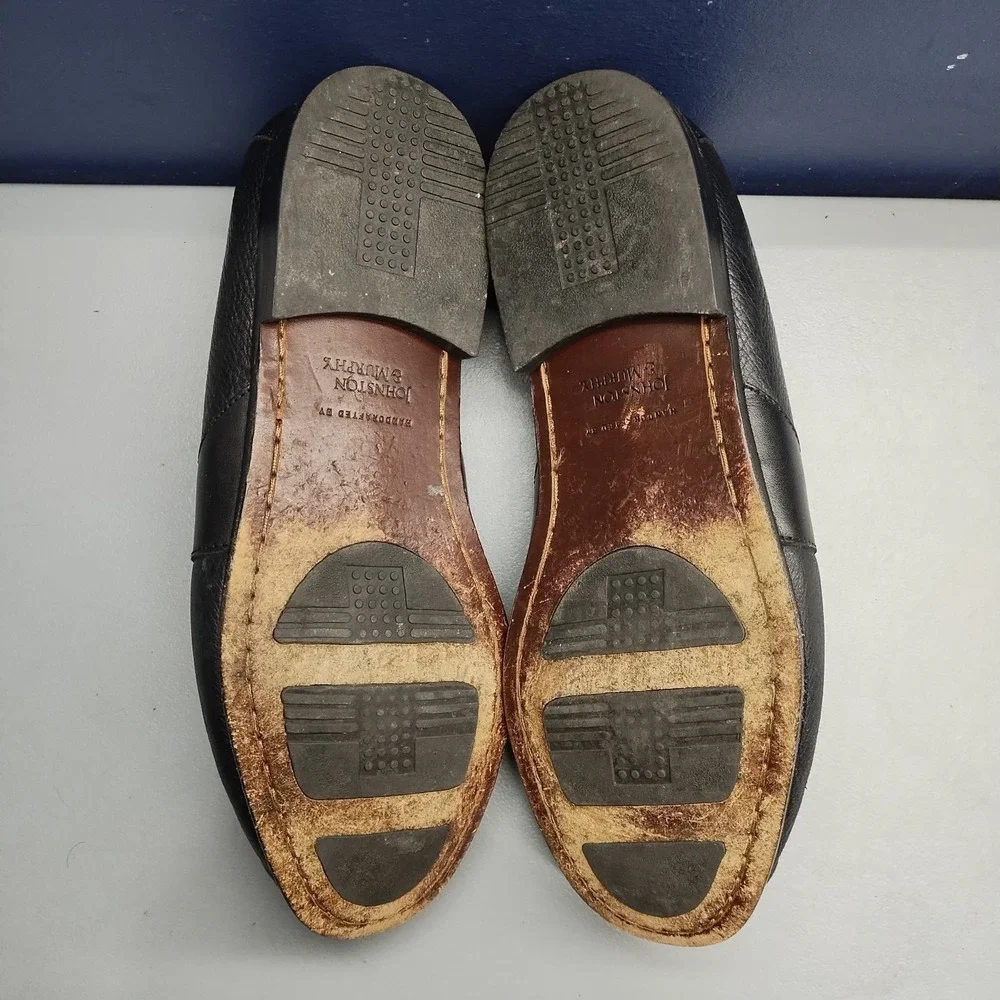 Johnston & Murphy Aragon II Loafers Mens Size‎ 10.5 Black Kiltie Tassel Slip On